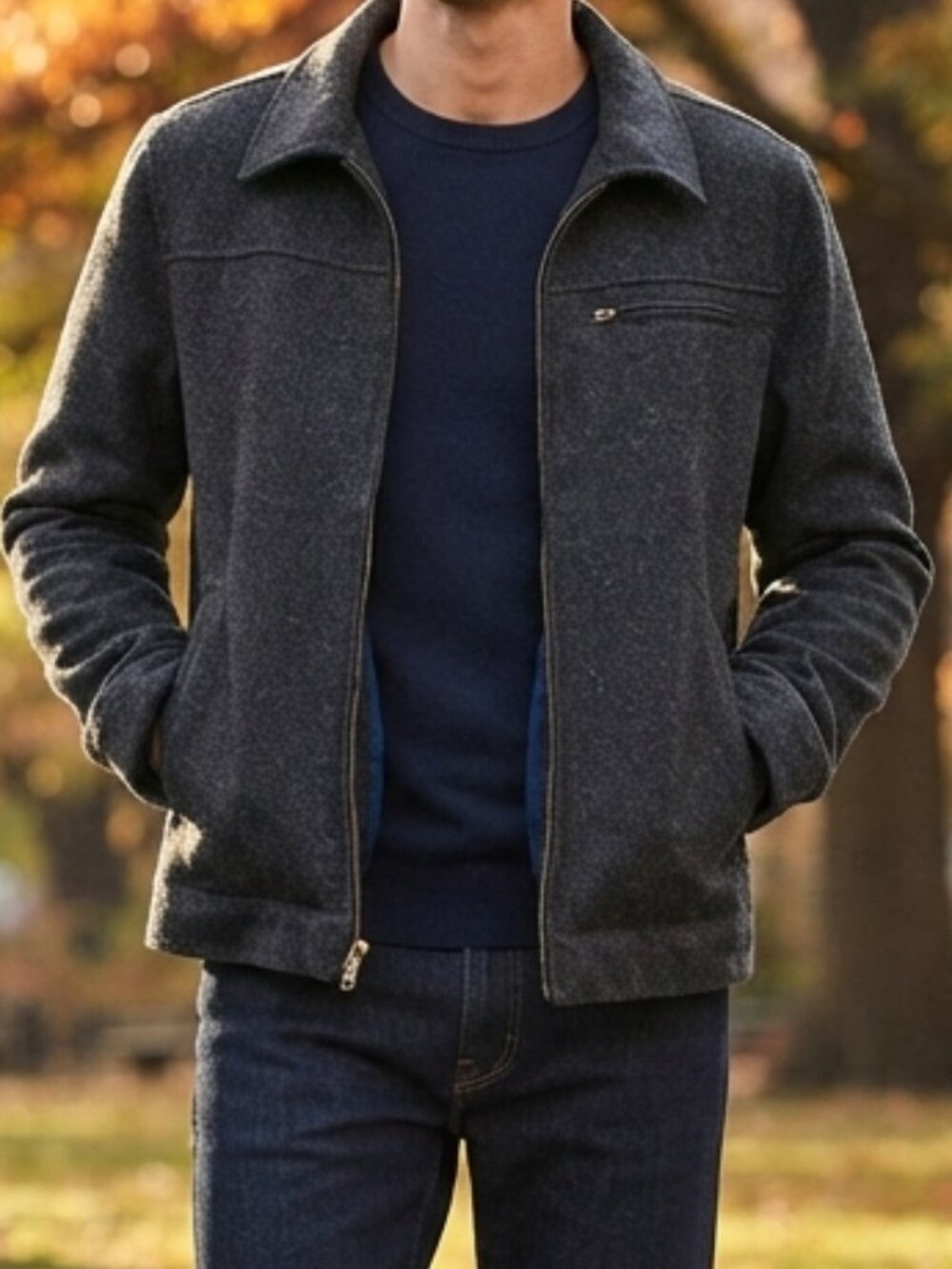 Aeropostale Wool Blend Jacket Sz S, Charcoal Grey Zip-Up Coat, Quality Outerwear